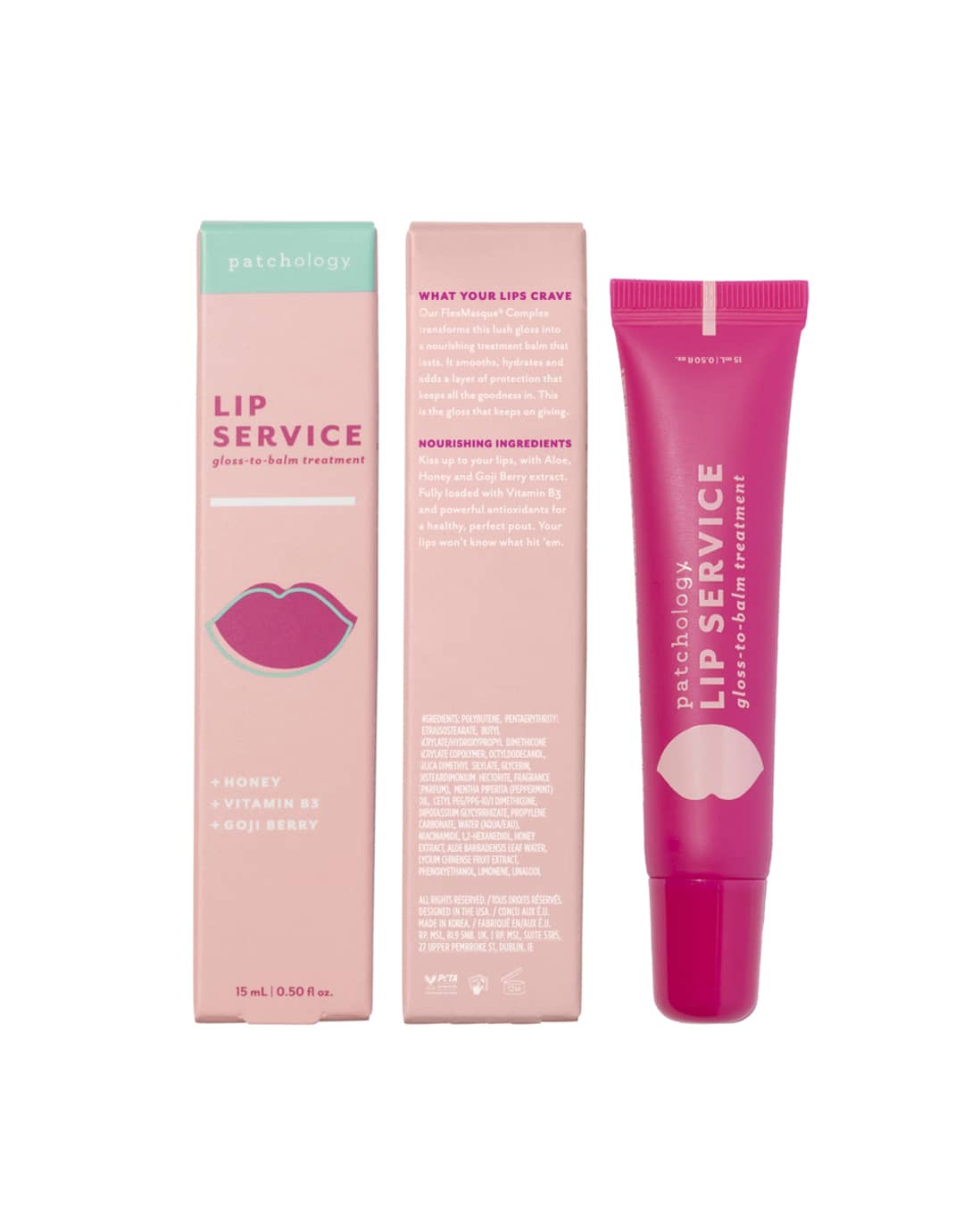 lip service gloss to balm packaging