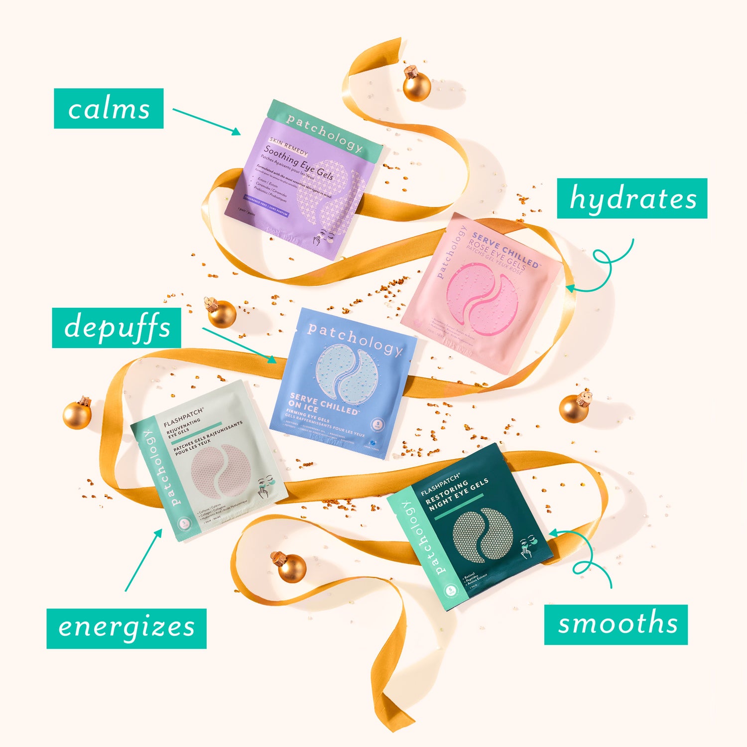 Nourishing effects of each eye gel calm hydrate depuff engerizes and smooths