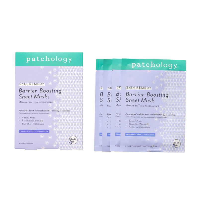 skin remedy barrier-boosting sheet mask four pack sheet masks