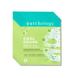 Pack of Patchology Cool Crush hydrogel masks on a white background
