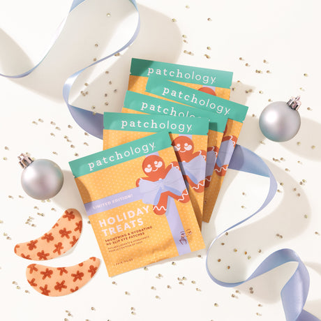 5 pack limited edition gingerbreadman themed no-slip eye masks Patchology