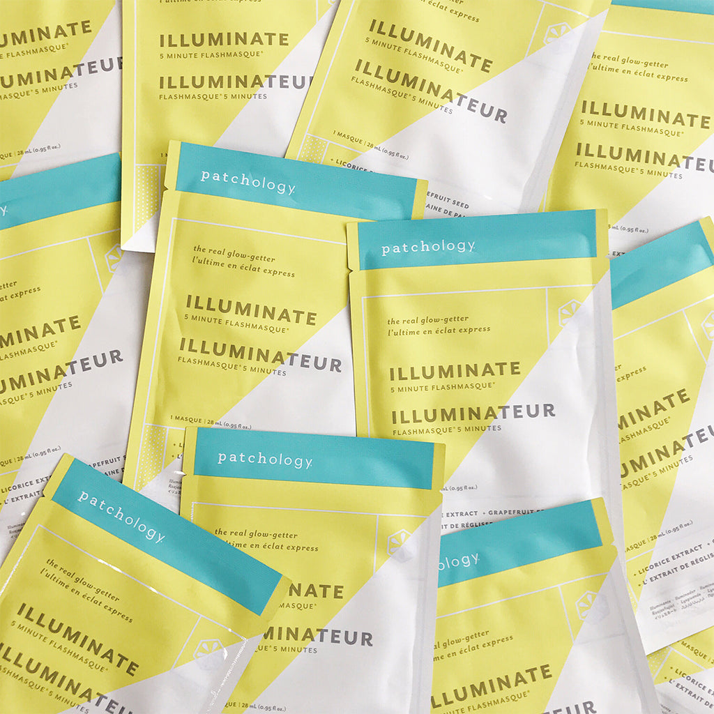 FlashMasque® Illuminate 5 Minute Sheet Masks: 4 Pack