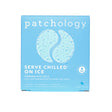 Patchology Serve Chilled On Ice firming eye gels box for cooling skincare treatment
